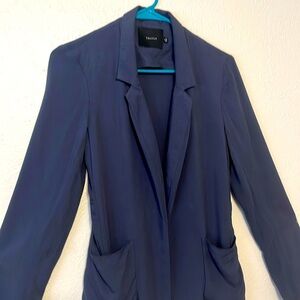 TALULA Women's Blazer Open Front Long Sleeve Blue Size 2